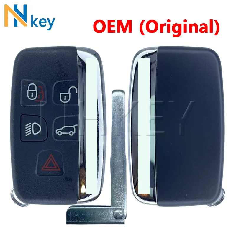 

Оригинальный корпус NHKEY для Land Rover Range Rover Sport Evoque Discovery 4, умный дистанционный автомобильный ключ с лезвием, 5 кнопок