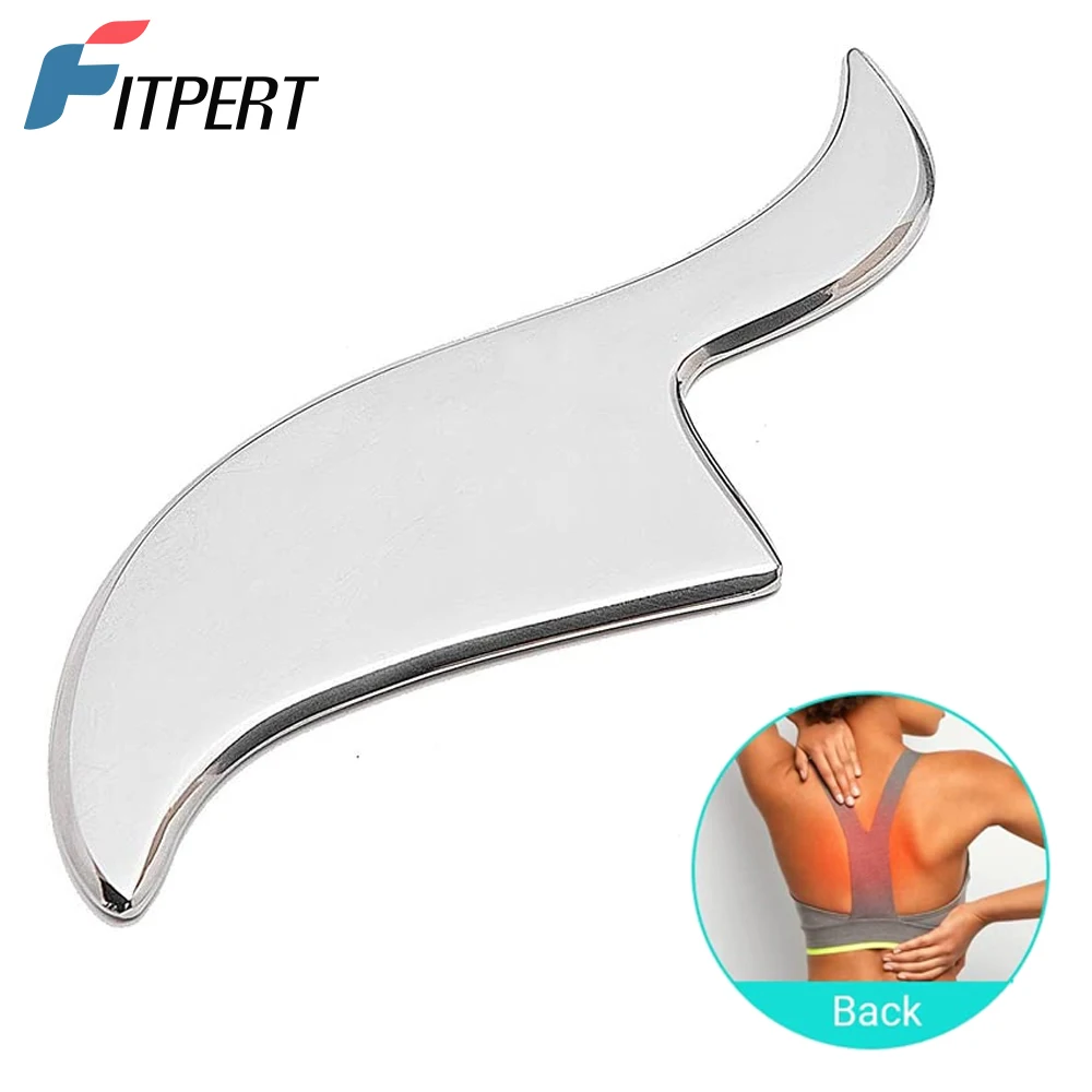 Profissional gua sha ferramenta de massagem raspagem de aço inoxidável ferramenta de massagem para as costas/pernas/braços/ombro/ponto tigre raspagem massagem