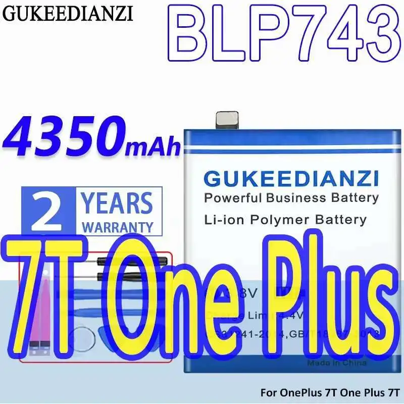 

Mobile Phone Battery For Oneplus 7T One Plus 7T Long-Lasting Performance Safe BLP743 4350mAh