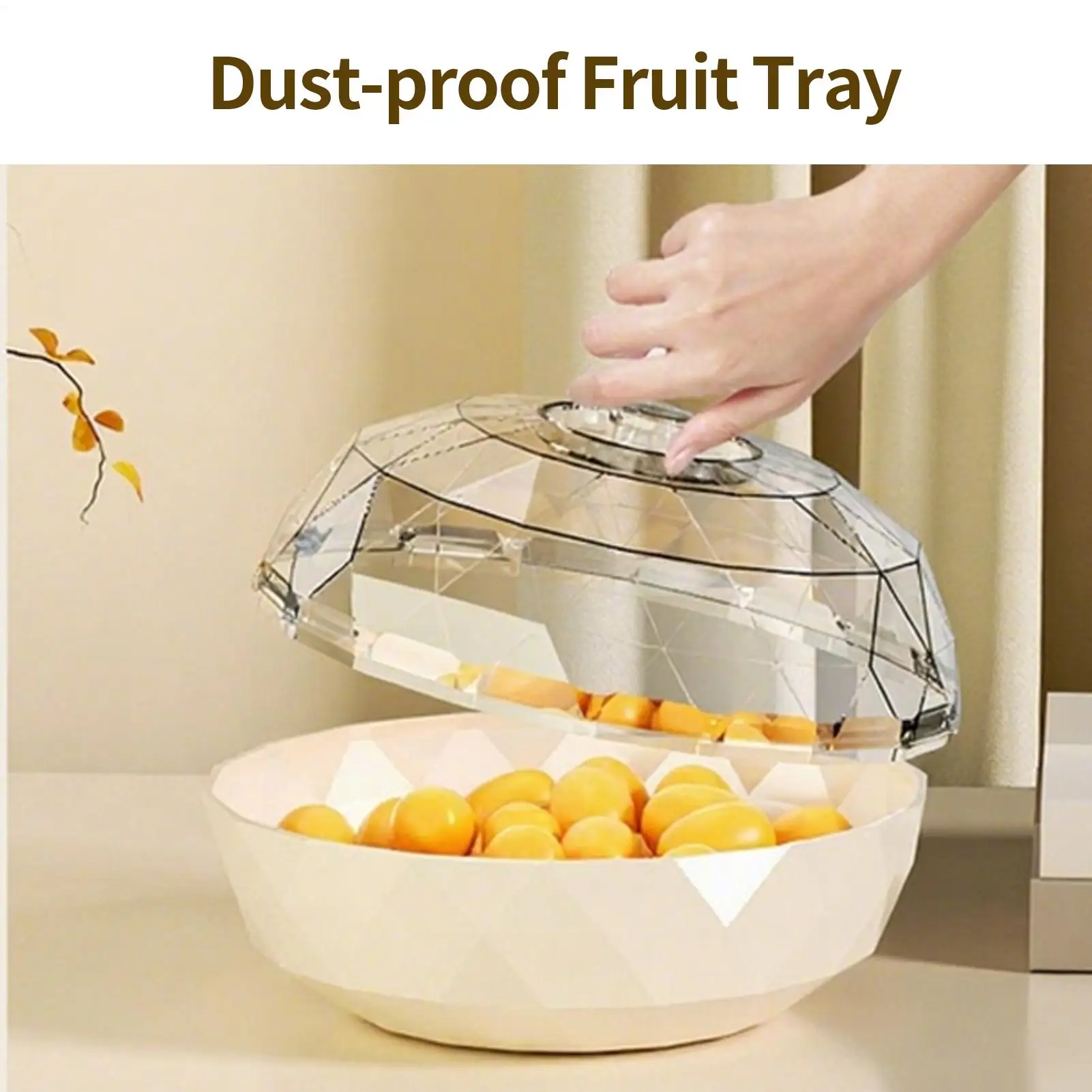 Pumpkin Snack Tray Removable 2 Tier Clear Fruit Bowl With Lid Home Candy Servers For Table Theater Nuts Retail Party Corner