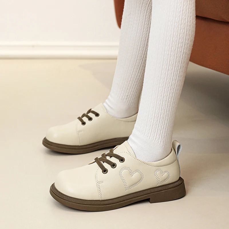 Elegant Girls Fashion Leather Shoes 2026 New Princess Wedding Party Kids Causal Dress Shoes School Children's Mary Jane Shoes