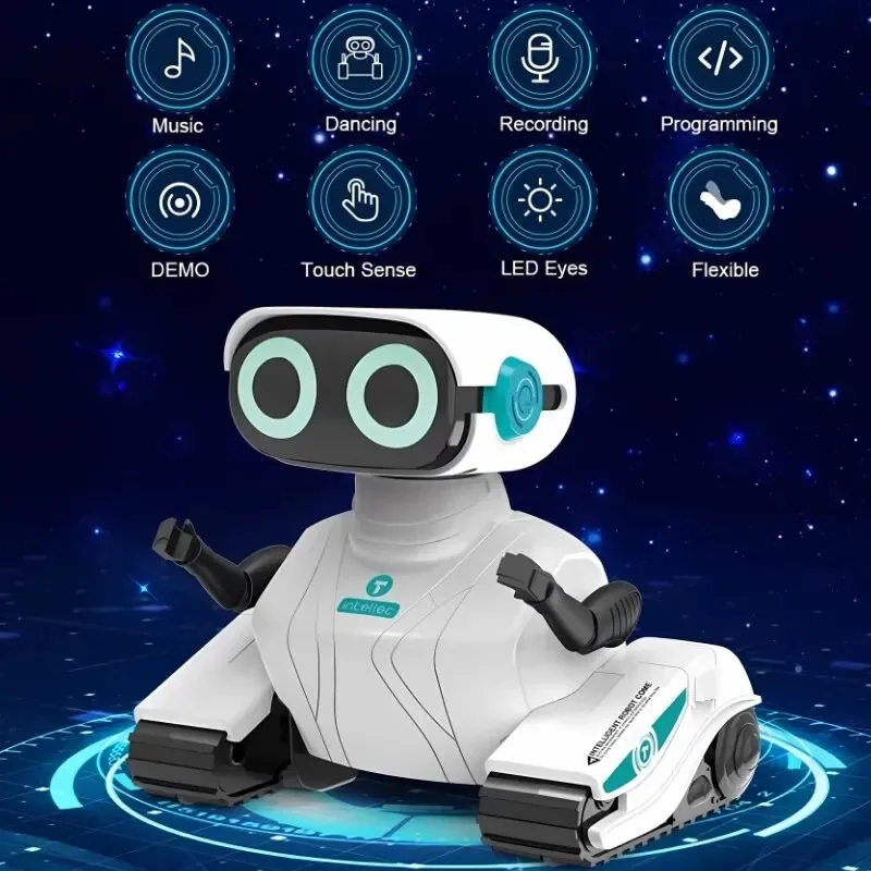 Zk30 Rechargeable Smart Robot Ebo Robot Toys For Kids Remote Control Interactive Toys With Music Dancing LED Eyes Children Gifts