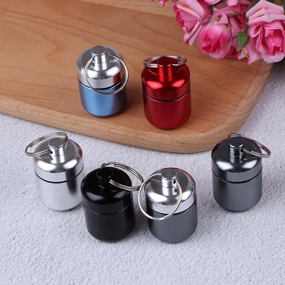 Dry Bottle Keychain Drug Organizer Pocket Medicine Case EDC Waterproof Seal Tank Pill Cases Pill Box First-Aid Canister