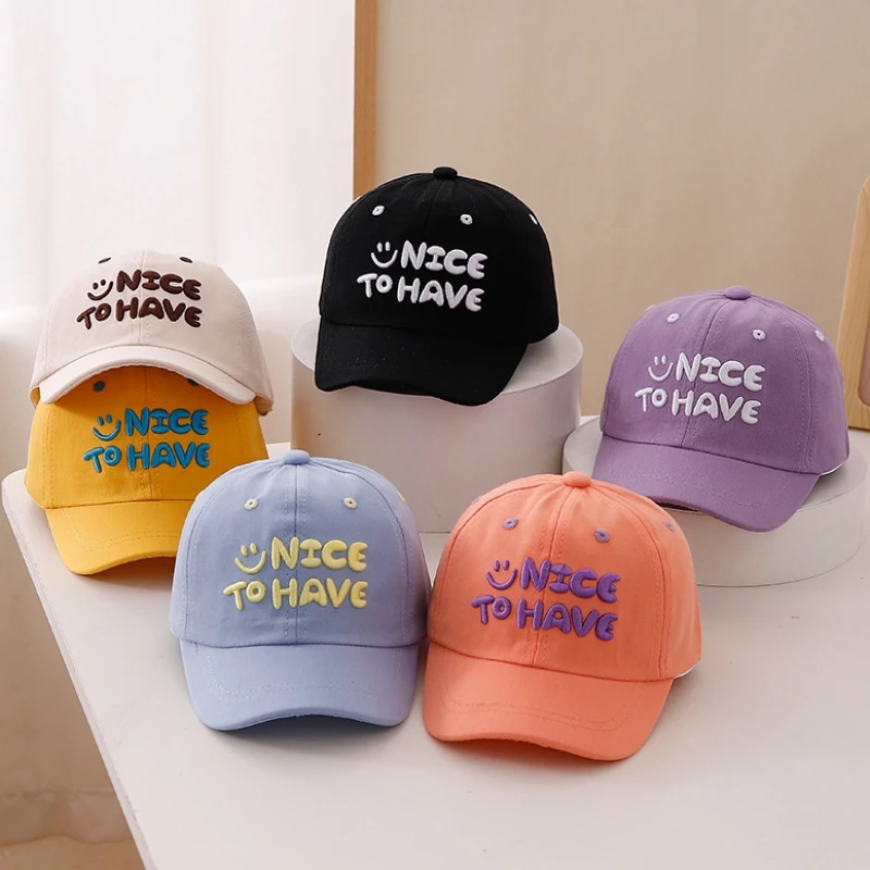 

Cute Kids Baby Sun Cap Fashion Boys Girls Basketball Hat Letter Embroidery Summer Autumn Toddler Casual Peaked Caps 1-5Y