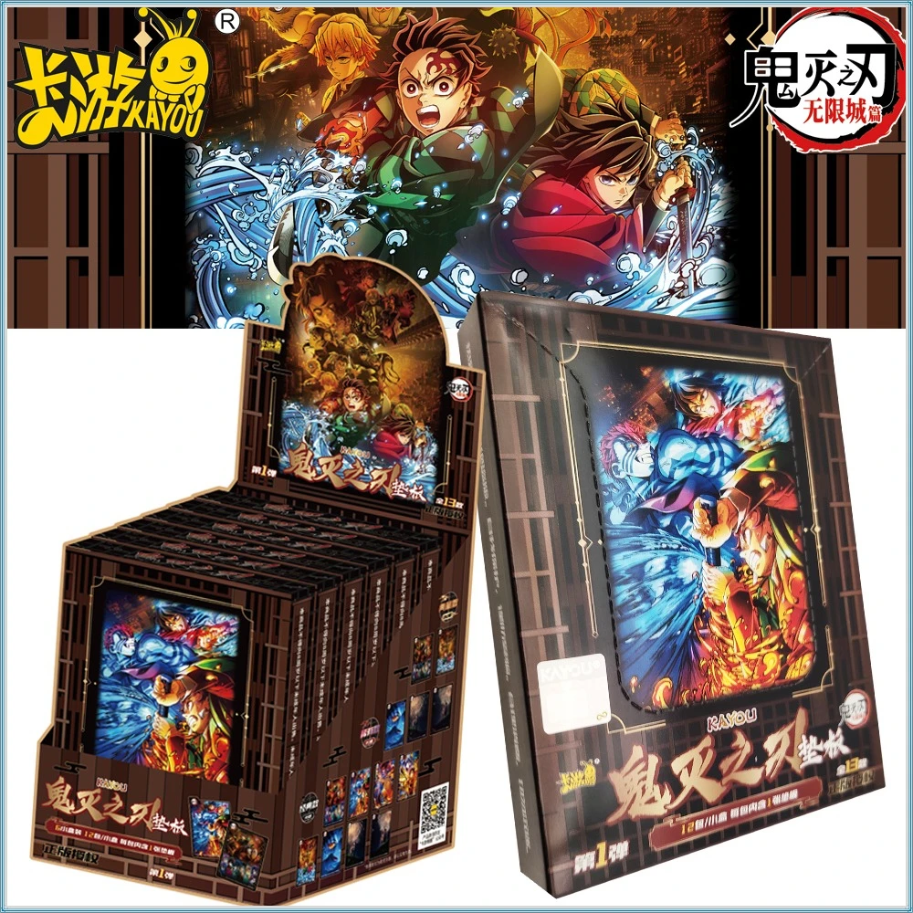 

Коллекционные карточки KAYOU Demon Slayer: Настольный коврик, карточки с Камадо Танджиро и Томиокой Гию, тематические карточки-постеры по аниме Hot Blooded, игрушка-подарок