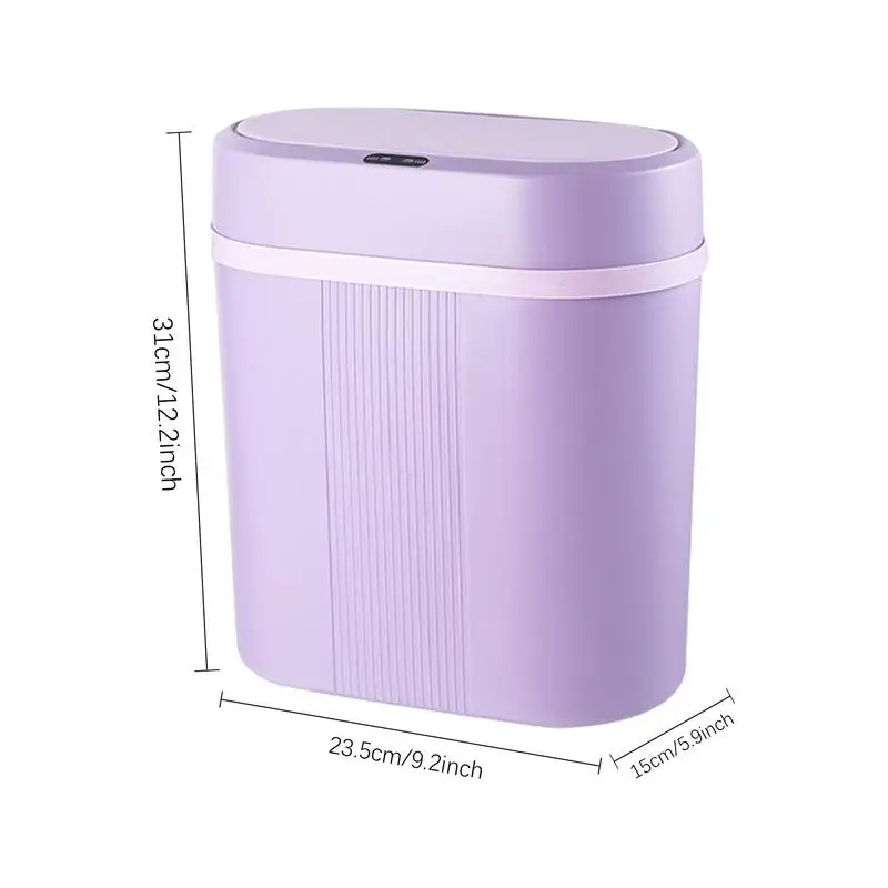 Imagem -06 - Lixeira Touchless Automática Smart Bin Balde de Lixo Impermeável com Tampa Wastebasket Acessórios Domésticos Cozinha e Banheiro