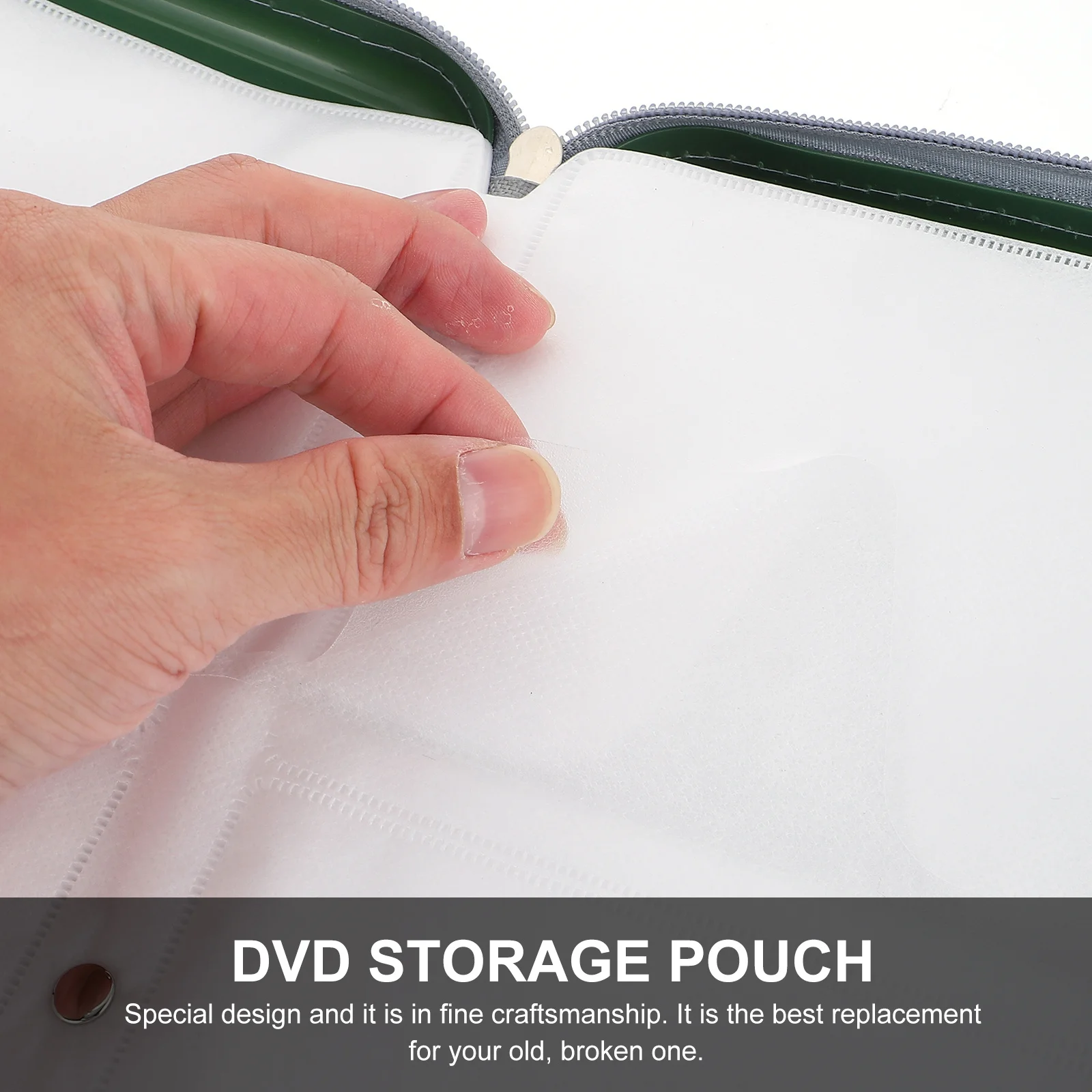 

Cd Storage Case Large Capacity Zipper Design Dvd Organizer Pouch For Home Car Use Cd Holder Bag Disc Storage Container