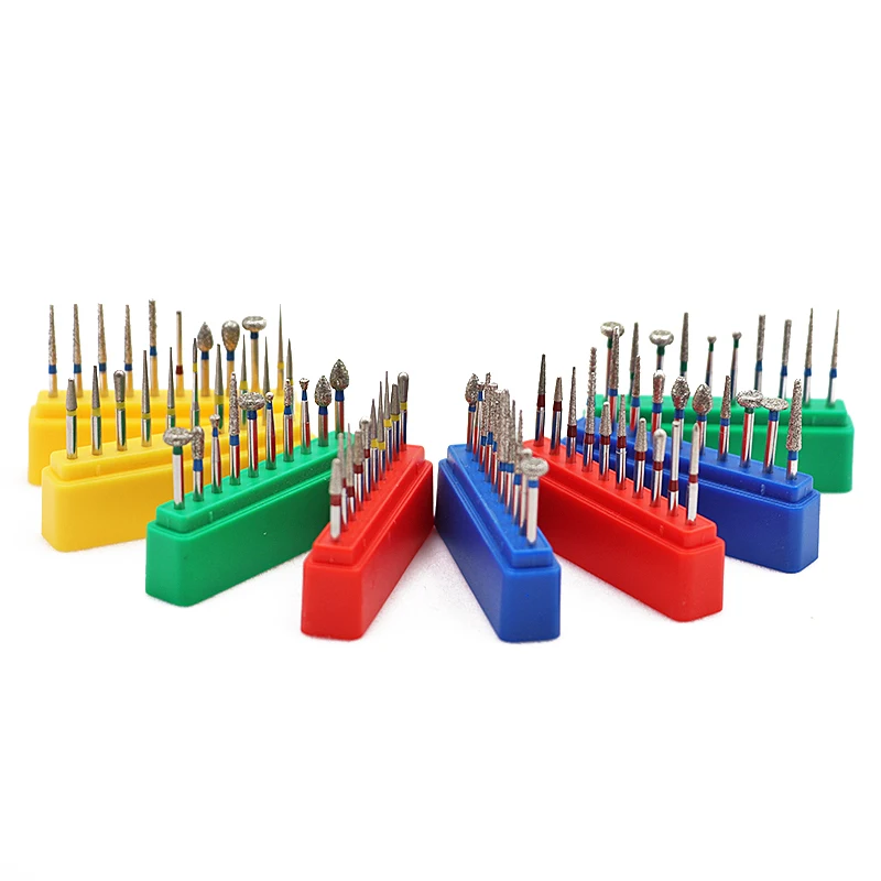  10pcs/box Dental High Speed Diamond Burs Super Coarse Diamond Drills Dental Lab Polishing Tools