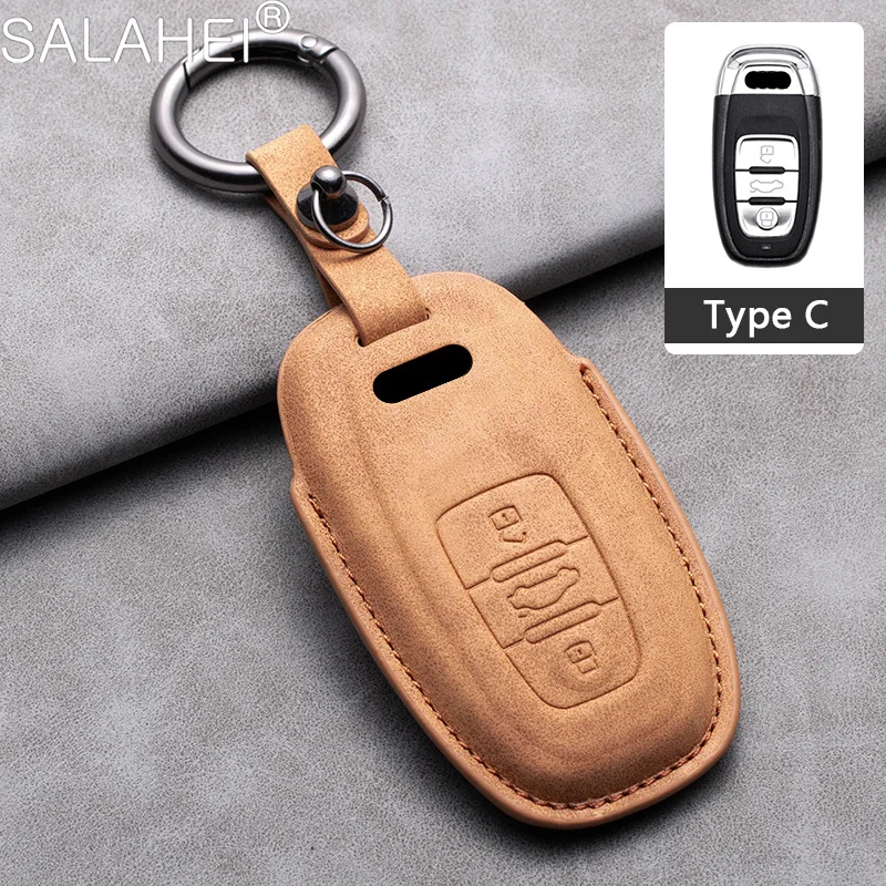 

Sheepskin Car Key Case Cover Shell Protector For Audi A1 A3 8V A4 B8 B9 A5 A6 C7 A7 A8 Q3 Q5 Q7 S4 S6 S7 S8 R8 TT Accessories