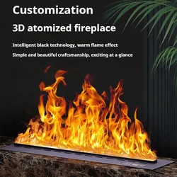 Chimenea atomizada 3D inteligente, Humidificador decorativo con Control remoto, llama colorida