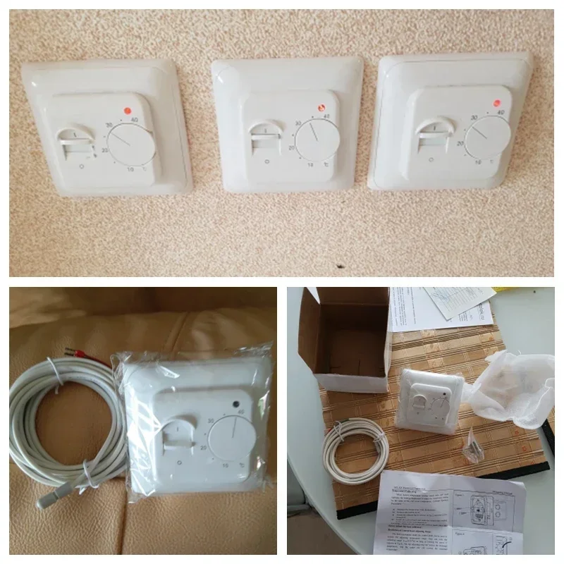 E9 New Universal Mechanical Floor Heating Thermostat AC 230V Electronic Dual Room Home Warm Temperature Controller Retardant PC