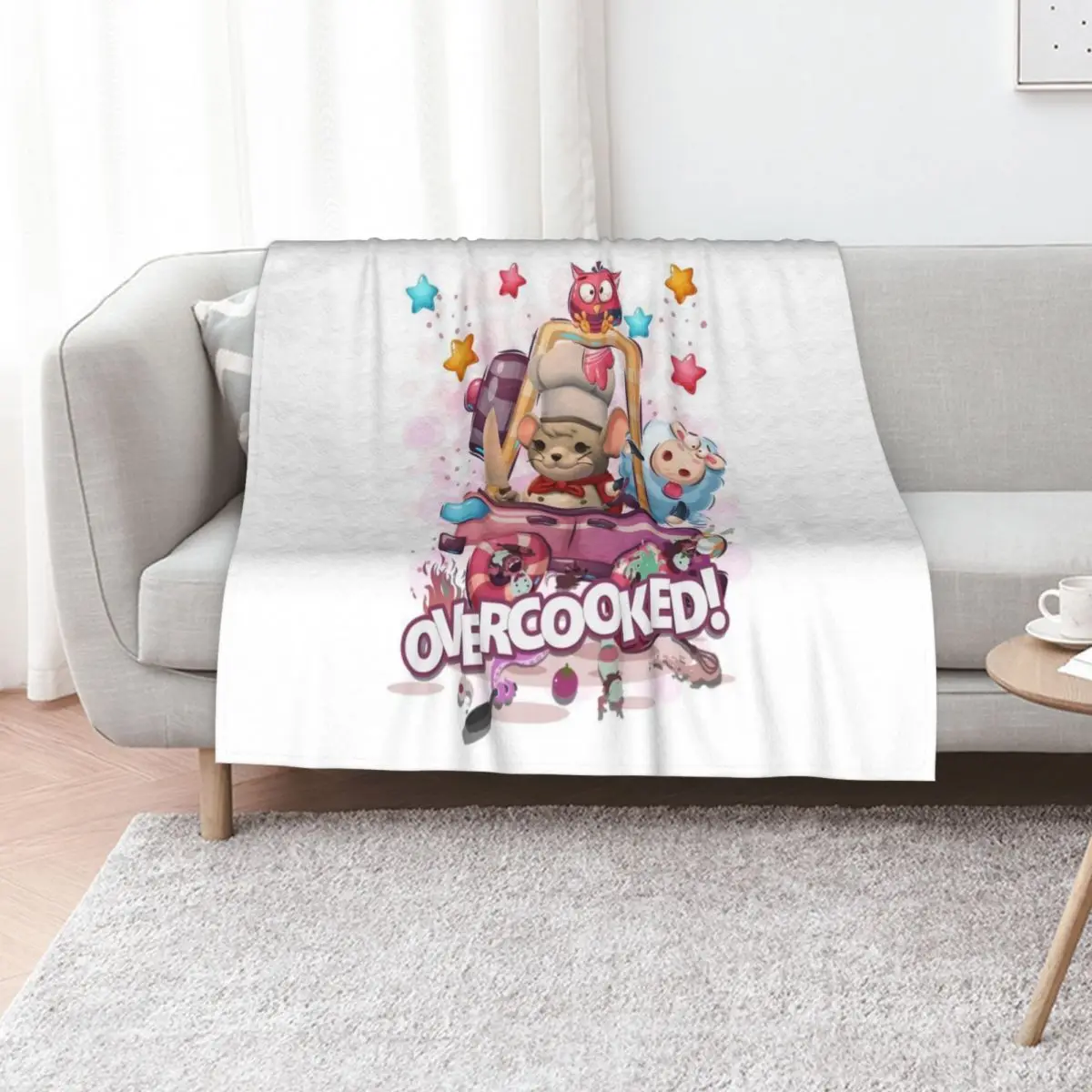 Overcooked Chef MOUSE Throw Blanket Soft Warm Blanket Gift for Grandparents