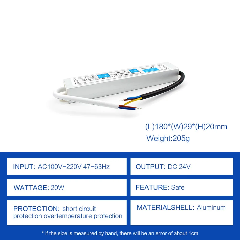 Ip67 SMPS Switching Power Supply Source DC 12V 24V LED Driver Lighting Transformer 220V 12V 10W 20W 30W 50W 60W 100W 120W 150W