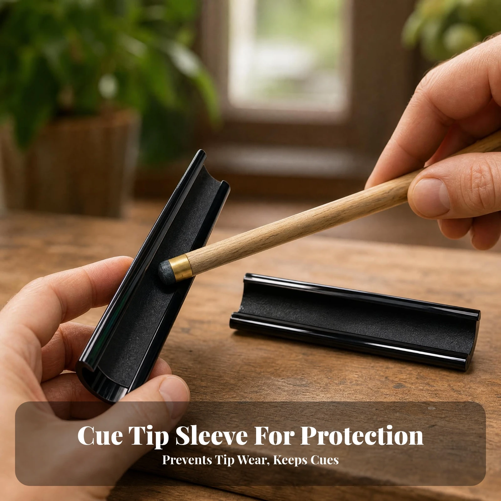 Billiard Cue Tip Repair Tool Black Plastic Cue Tip Shaper Table Game Accessory Textured Surface Curved Body