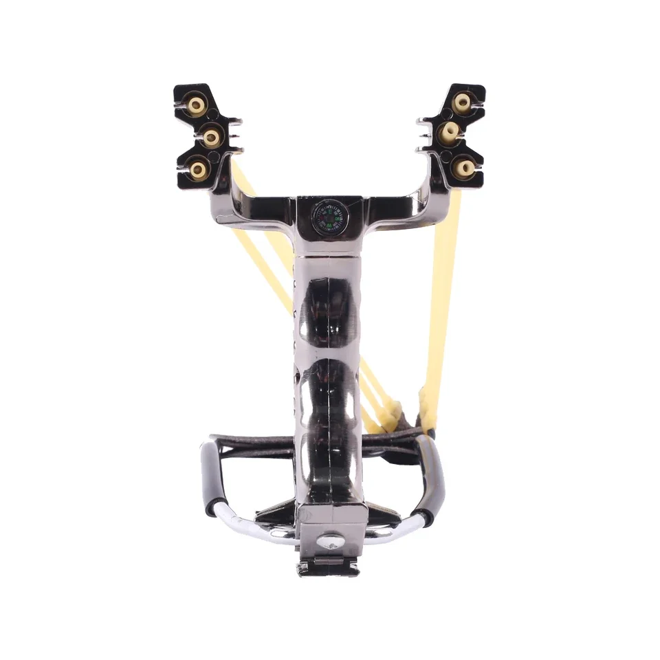 2020 Catapult Hunting Slingshot With Wrist Support and Compass Decoration Catapult Professional Slingshot for Outdoor Shooting view 3