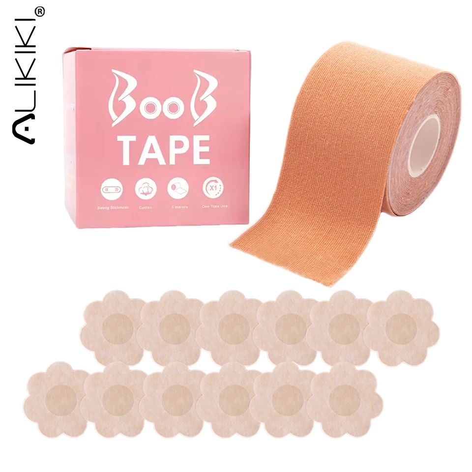 

Boob Tape Women Adhesive Invisible Bra Nipple Pasties Covers Breast Lift Tape Push Up Sticky Bra Strapless Chest Stickers