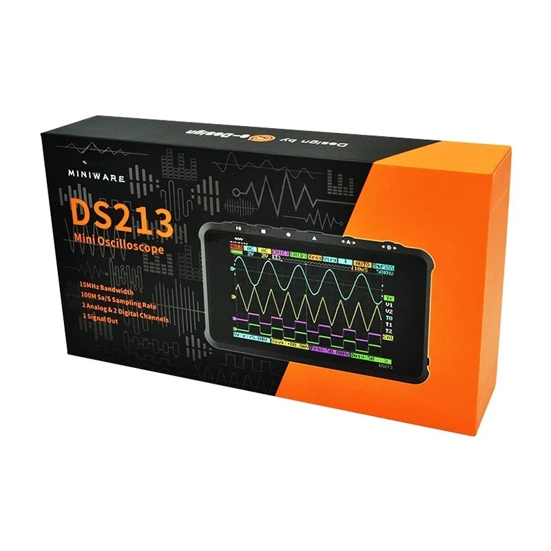 DS213 يده ملتقط الذبذبات الصغيرة رباعية القناة تحليل جهد التخزين الرقمي إصلاح السيارات 15 ميجا هرتز النطاق العريض التناظري
