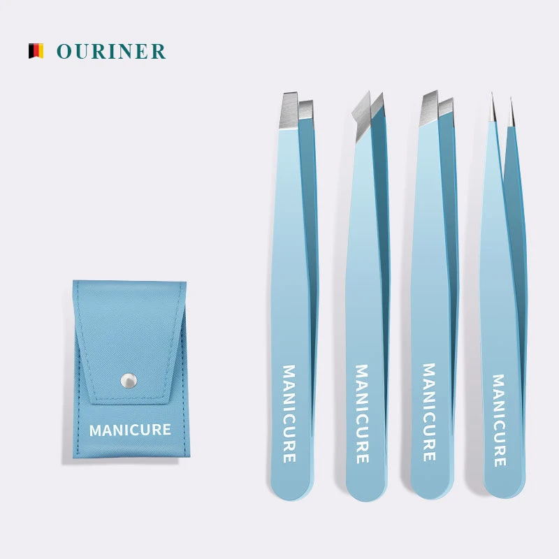 Pince à épiler pour sourcils, colorée, beauté des cheveux, pince à épiler pour les poils fins, acier inoxydable, pince à épiler inclinée pour sourcils, outils de maquillage pour l'épilation