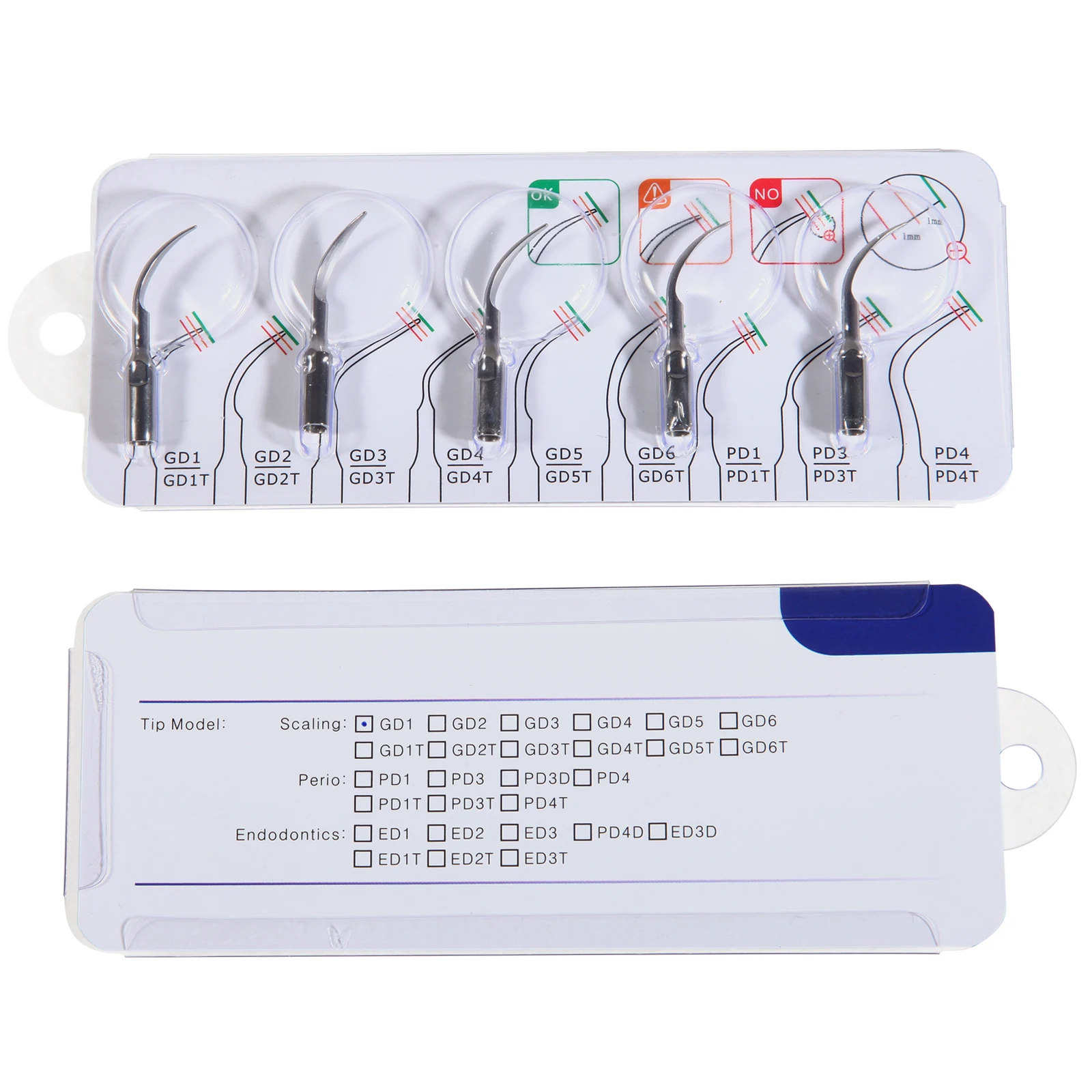 10 pcs  Dental Ultrasonic Scaler Insert Scaling Tips for DTE SATELEC NSK GD1