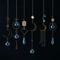 Crystal Moon Sun Catcher Garden Suncatcher Hanging Prisms Sun Catchers Window Home Decoration