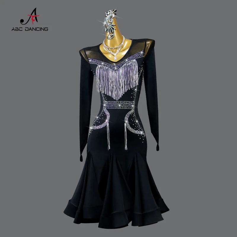 

New Latin Dress Dance Sports Costume Ballroom Stage Women Samba Competition 2024 Performance Clothes Girl Skirt Female Prom Suit