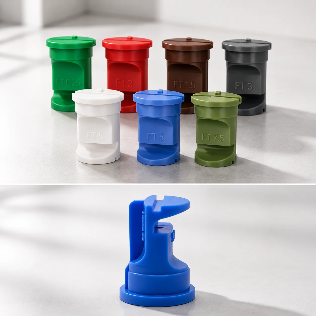 5PCS FT 140 Degree Flat Fan Spray Nozzle Plastic Spray Tip Wide Angle Sprayer Nozzle for Agricultural and Industrial Spraying