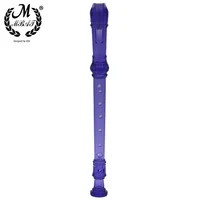 M MBAT Transparent 8 hole Recorder ABS Removable Flute Woodwind Musical instrument Rainbow Seven Colors with Cleaning Rod 2