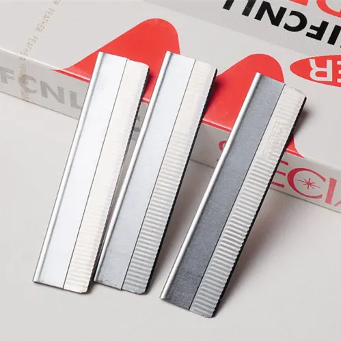 10/100Pcs Stainless Steel Multi-function Sharp Feather Blade Professional Hair Trimming Razor Eyebrow Trimming Knife Makeup Tool