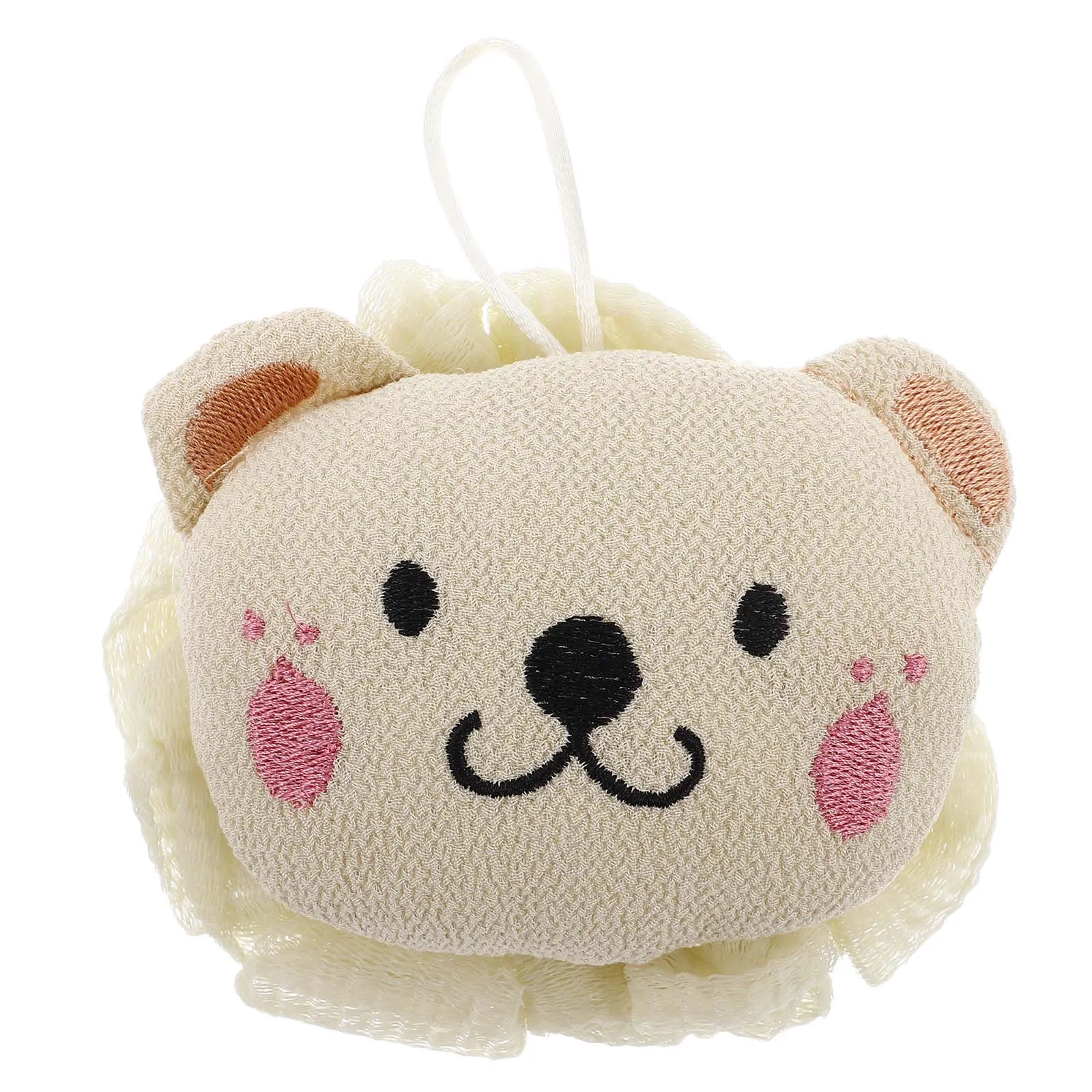 

Cute Cartoon Lion Bath Puff 2-in-1 Body Wash Scrubber Exfoliating Shower Loofah Fun Accessory Kids Adults Skin Exfoliator