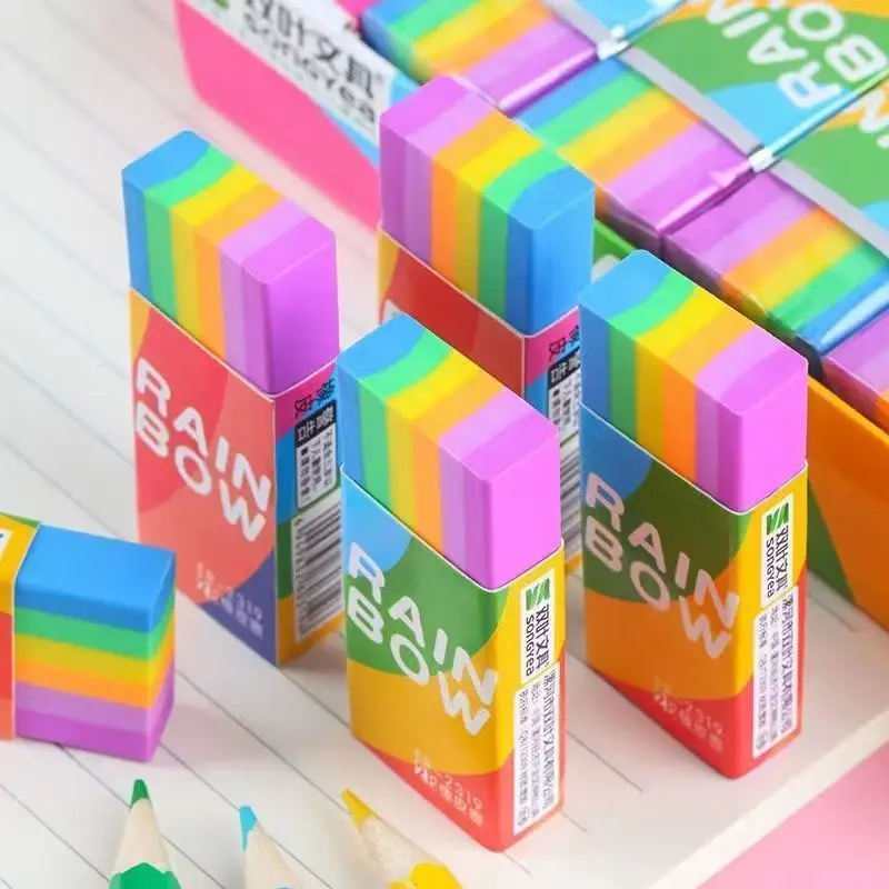 3/6/10/20 Pcs Colored Erasers Set, Pencil Erasers for Writing, Drawing & Sketching, School Supplies, Back to School