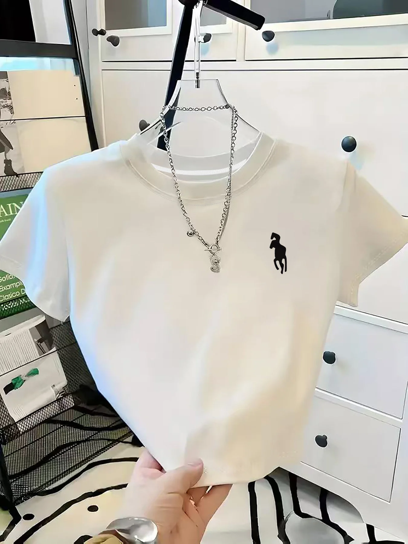 Summer Women's Short-Sleeved O-Neck Fitting Undergarment T-Shirt Tops Y2K T Shirt Women Casual Short Slee