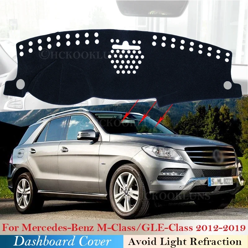 

Dashboard Cover Protective Pad for Mercedes Benz M Class GLE W166 2012~2019 Car Anti-UV Carpet ML 350 ML250 GLE250 GLE350 AMG