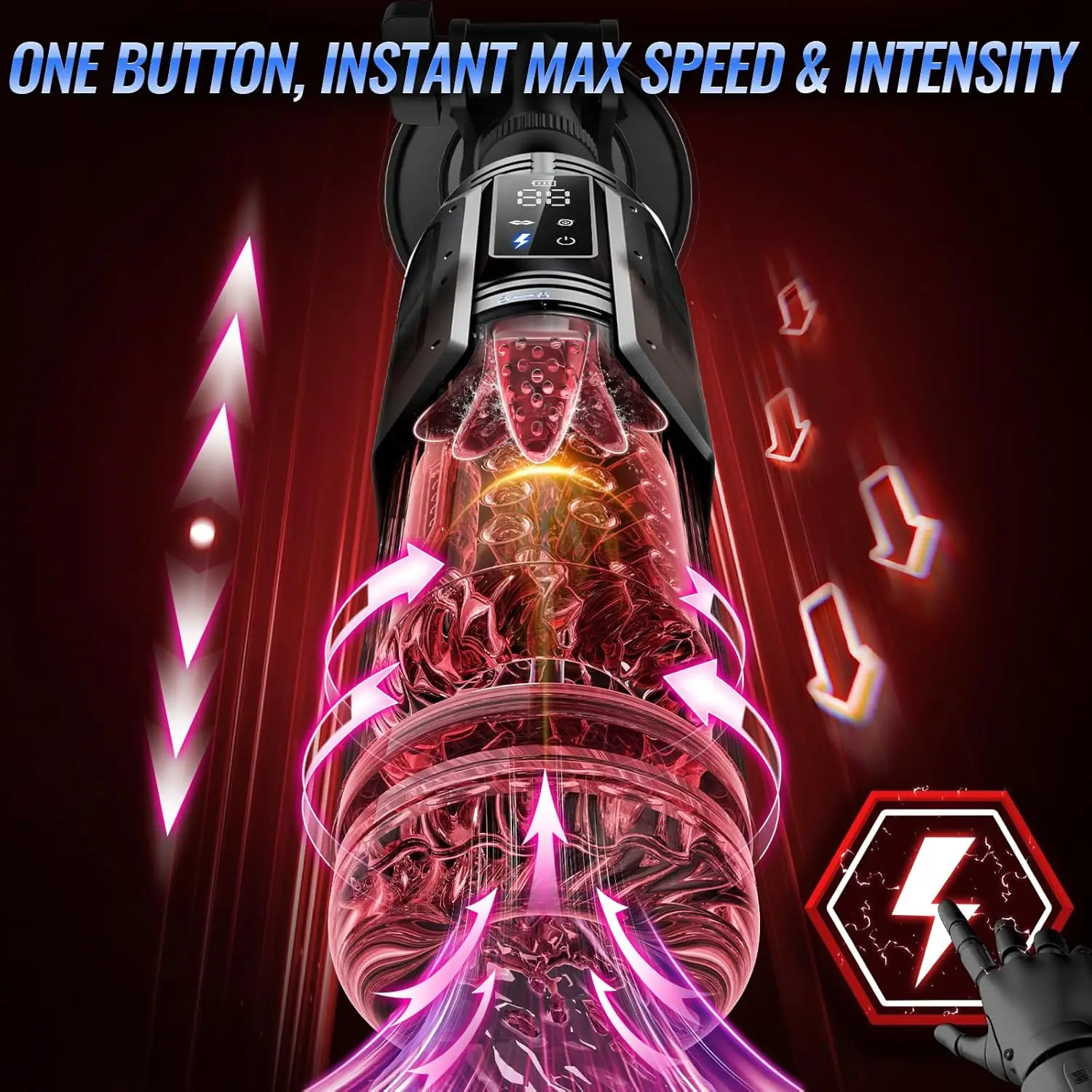 APP LED Automatic Male Masturbator Cup 7 Sucking Rotating Licking Thusting Modes Pocket Pussy Stroker Blowjob Sex Toys For Men - Image 3