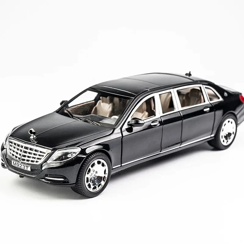 1:24 Metal Car Model Diecast Alloy High Simulation Car Models 6 Doors Can Be Opened Inertia Toys For Maybach S600 Children Difts