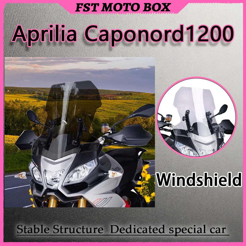FOR APRILIA Caponord1200 Front Motorcycle Windshield Modified Raised UV-Resistant Weatherproof Anti-Aging Yellowing Proof
