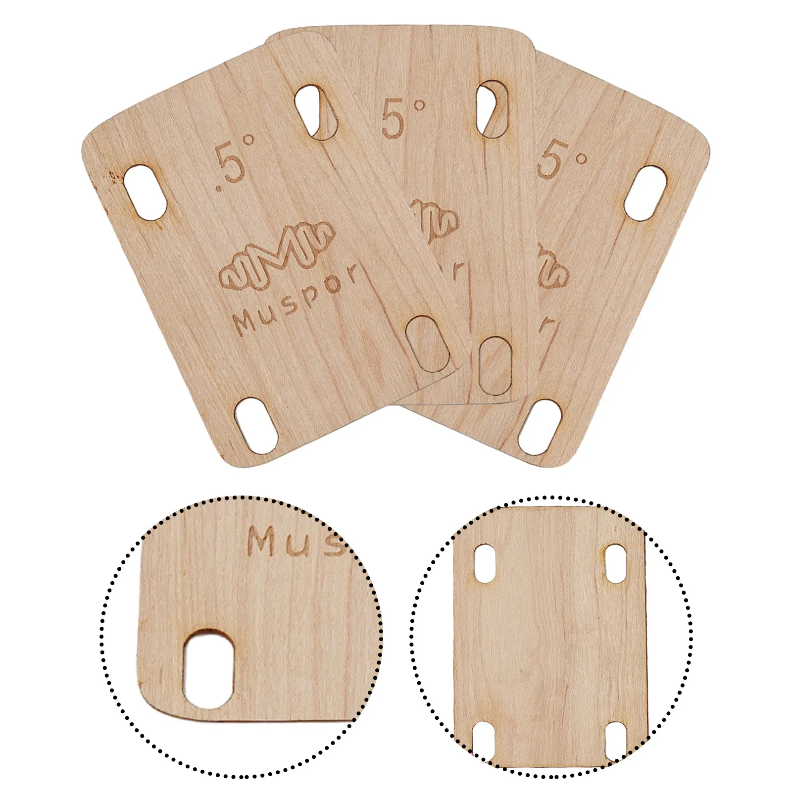 0.5 Degree Neck Shims Neck Shims Electric Guitar Maple Plate Neck Shims Musical Instruments New Style Practical To Use