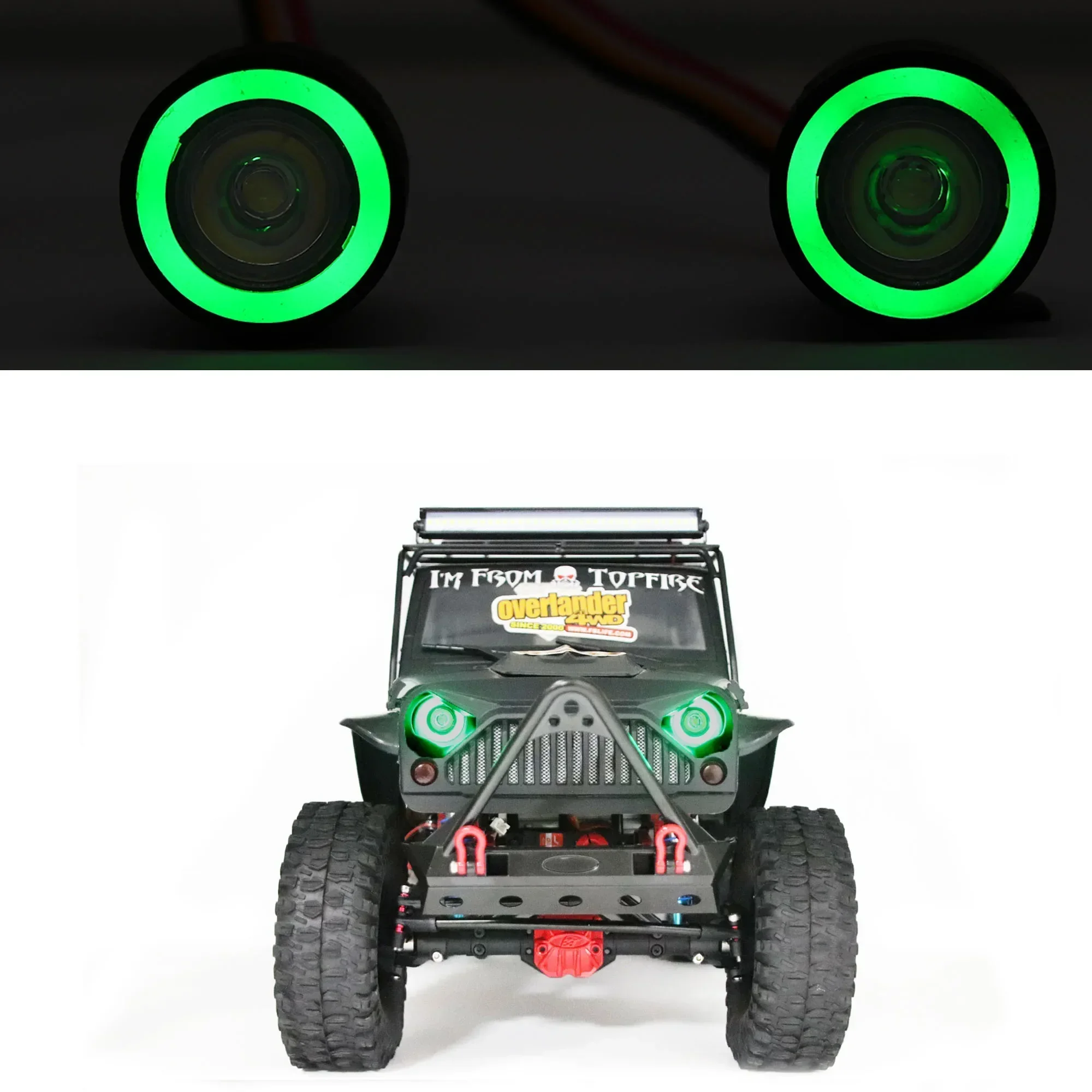 2 luces LED para coche RC, juego de luces de 4,2 v-6v, faros delanteros para coche modelo 1/10 RC, camión, 5mm/8mm/10mm de diámetro, LED para coche RC