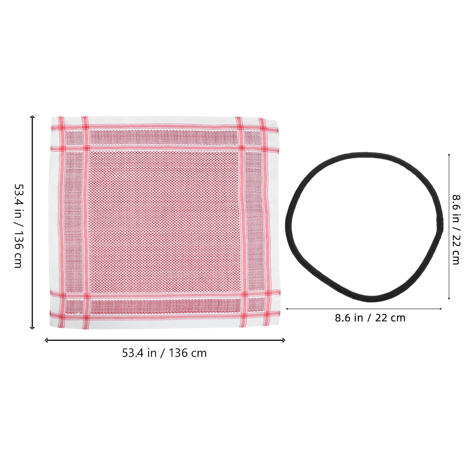 

Arab Headscarf Men Lightweight Polyester Keffiyeh For Sun Wind Protection Saudi Arabia Kerchief Shemagh Wrap Arabian