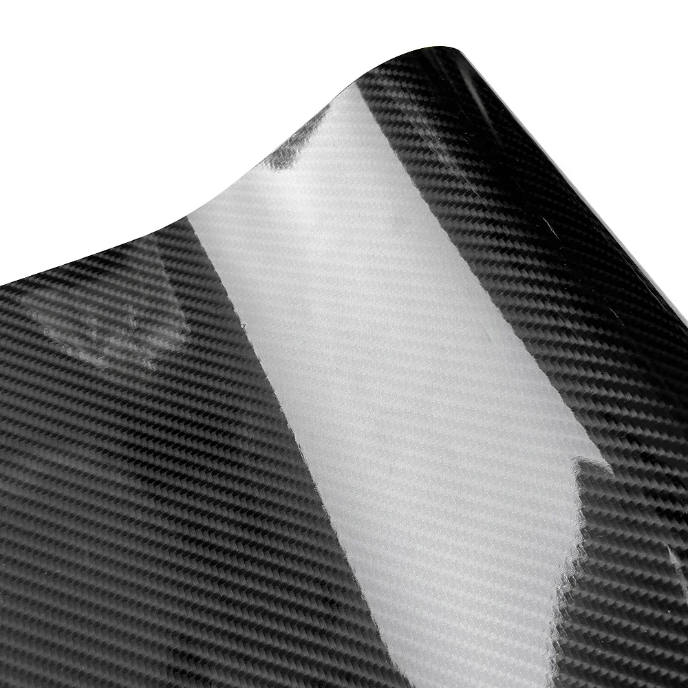 9D Koolstofvezel Auto Sticker Zelfklevend Glanzend Zwart Vinyl Wrap Film Anti-Kras Auto Decoratie Sticker voor Auto accessoires - afbeelding 2