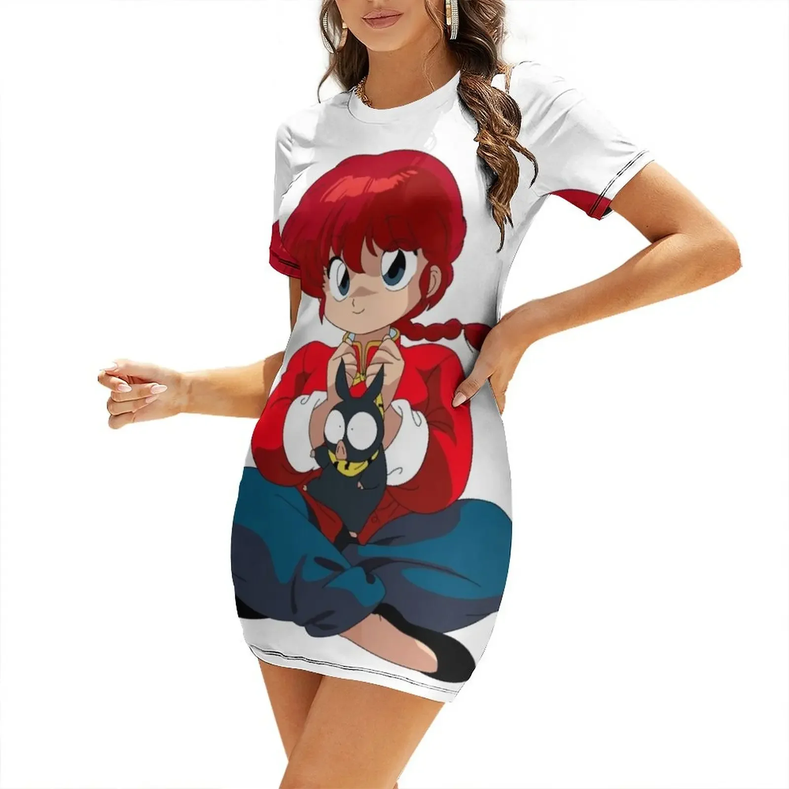 

Ranma 1/2 Short-Sleeved Dress women's summer dress 2026 Woman's evening dress elegant party dresses for women 2026