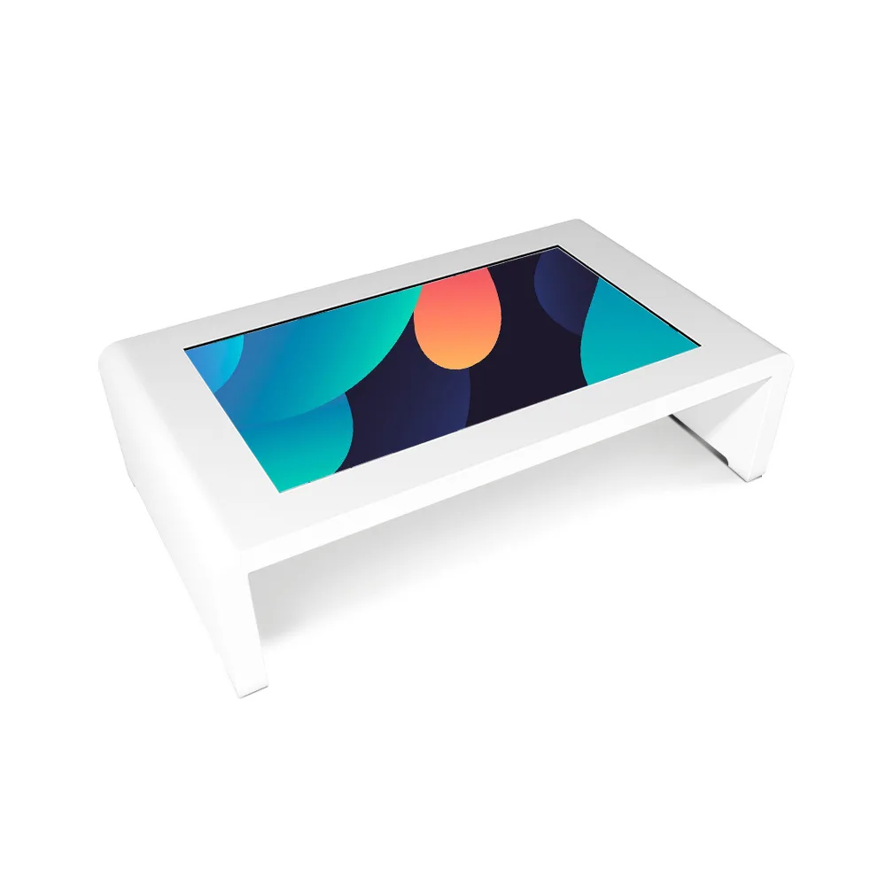 Factory Hot Sale 43 Inch Smart Coffee Capacitive Multi Touch Screen Table Window 10/Android Rotating Table Display