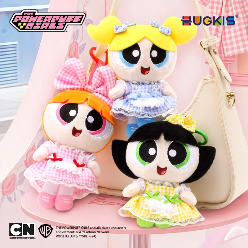 Blossom Bubbles The Powerpuff Girls Cute Plush Buttercup Lolita Doll Kawaii Periphery Toy Keychain Pendant Schoolbag Decoration