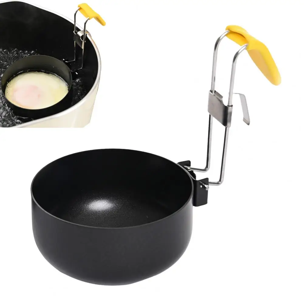 1/2Pcs Egg Cooker Ring Set Large Capacity Egg Ring Silicone Egg Cooker with Removable Handle Oil Brush for Pancakes Omelets