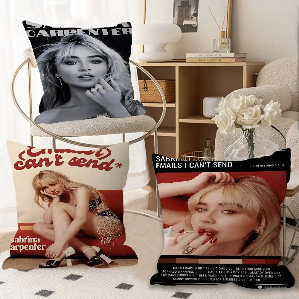 

Чехол для подушки Singer Sabrina Carpenter, наволочка для дивана, автомобиля, рождественский подарок, 40x40 см, 45x45 см