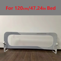 IMBABY 120CM Bed Guardrail One Click Folding Baby Safety Bed Barrier Adjustable Crib Rail Guard for Kids Bed Bumper Protective