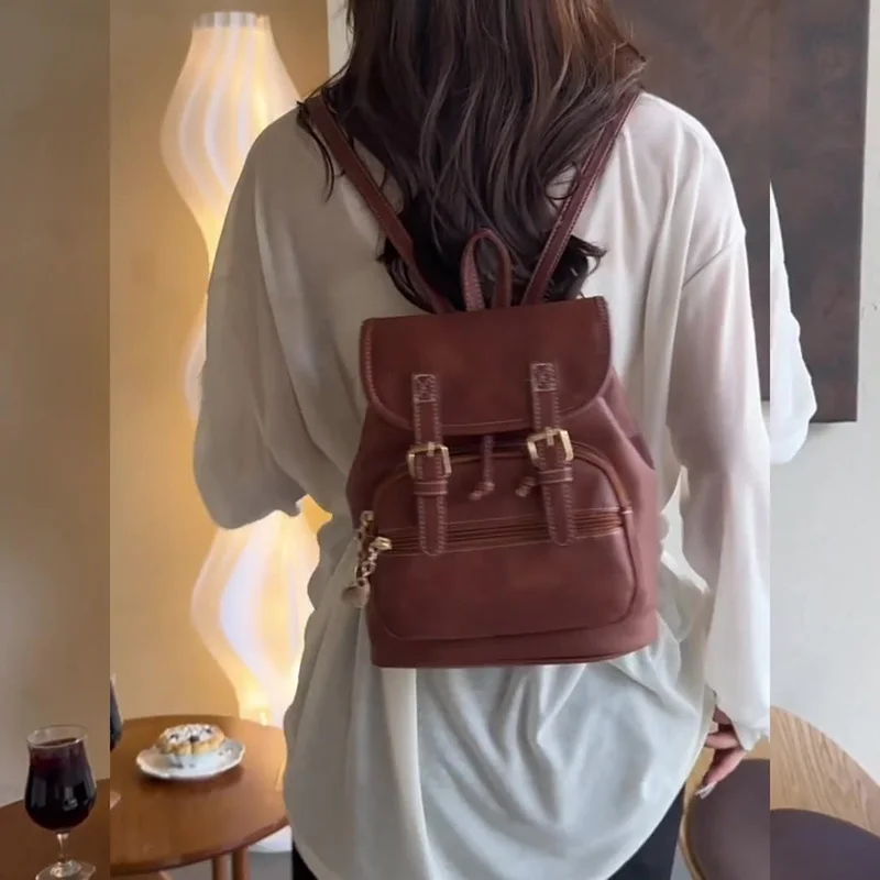 Women PU Leather Backpacks Shoulder Bag Designer Bagpack Female Girls Fashion Daypacks Teenager School Bags Mochilas Feminina