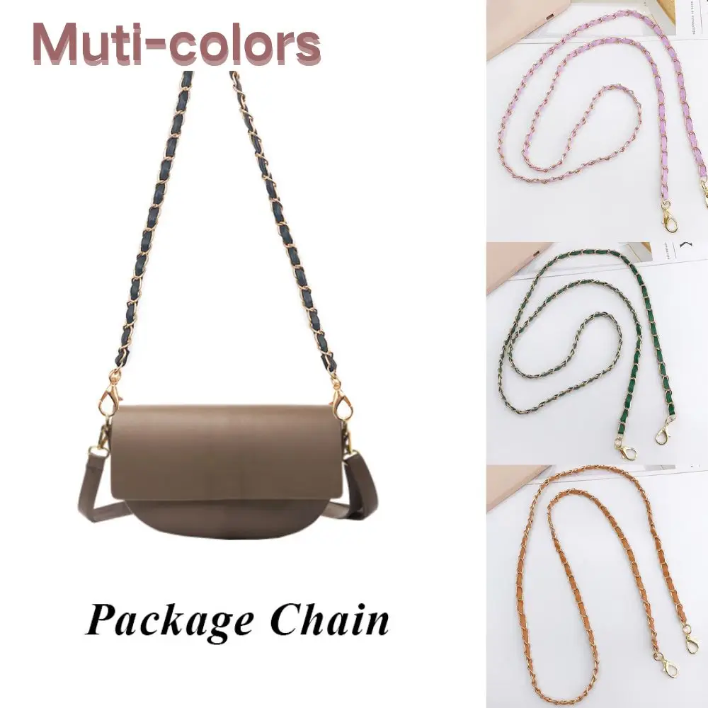 

PU Leather Woman Bag Strap Braided Chain Anti-lost Lanyard Crossbody Shoulder Bag Strap Replacement Detachable Bag Accessories