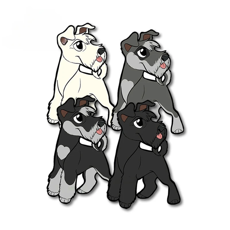 

Cute Lovely Schnauzer Car Stickers Vinyl Car Accessoires Motorcycle Waterproof Campervan RV JDM Decals