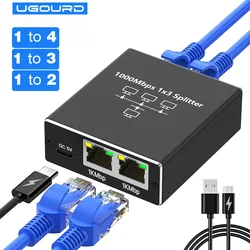 Gigabit Ethernet Switch Rj45 Splitter LAN Extension Adapter 1000Mbps 1gbps 4 Port 1 to 4 3 2 Port Network Connector for Router