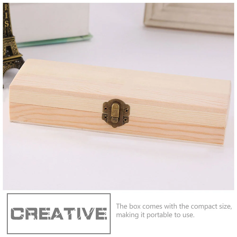 2 Pcs Wooden Pencil Case Storage Container Lead Pencils Gift Boxes for Presents